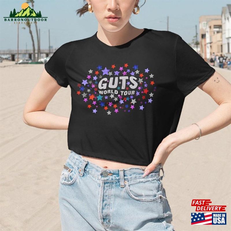 Olivia Rodrigo Guts Tour Flowy Cropped Tee Fan Merch Sweatshirt T-Shirt Olivia Rodrigo Guts Tour Flowy Cropped Tee Fan Merch Sweatshirt T-Shirt