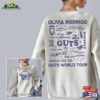 Olivia Rodrigo Guts World Tour 2024 2 Sided Sweatshirt Track List Aesthetic Merch T-Shirt Classic