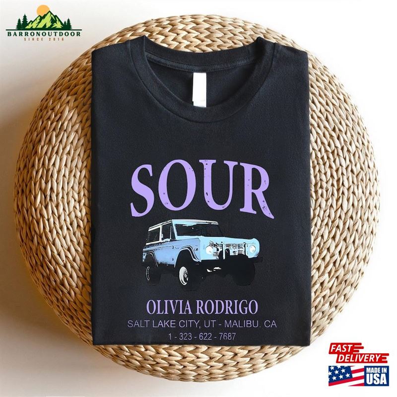 Olivia Rodrigo Sour Car T-Shirt Guts Merch Tour 2024 Shirt Hoodie Olivia Rodrigo Sour Car T-Shirt Guts Merch Tour 2024 Shirt Hoodie