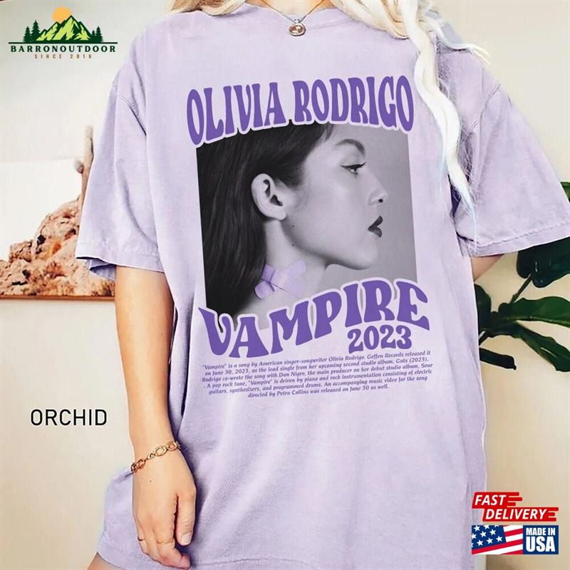 Olivia Rodrigo Vampire Red New Album Merch Shirt Hoodie Classic Olivia Rodrigo Vampire Red New Album Merch Shirt Hoodie Classic