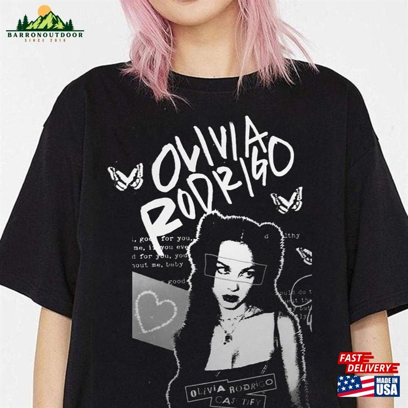 Olivia Rodrigo Vintage Unisex Shirt T-Shirt Graphic Tee Sweatshirt Olivia Rodrigo Vintage Unisex Shirt T-Shirt Graphic Tee Sweatshirt