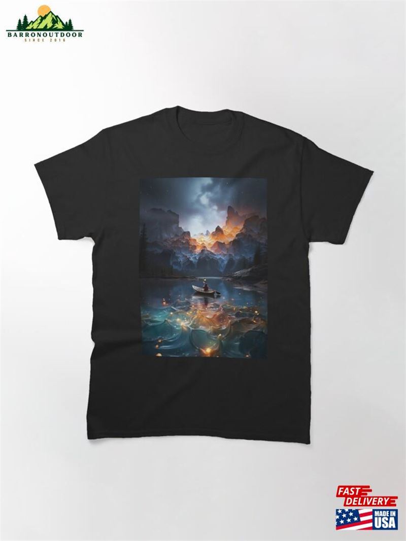 One Of A Kind Art Oil Painting Beautiful Scenes Wilderness Kayak B245 Classic T-Shirt Unisex One Of A Kind Art Oil Painting Beautiful Scenes Wilderness Kayak B245 Classic T-Shirt Unisex