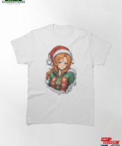 One Piece Christmas Nami Cute Sticker Classic T-Shirt