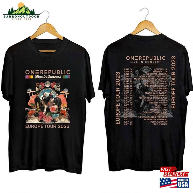 Onerepublic 2023 Europe Tour Shirt Band Fan Concert For Unisex Hoodie Onerepublic 2023 Europe Tour Shirt Band Fan Concert For Unisex Hoodie