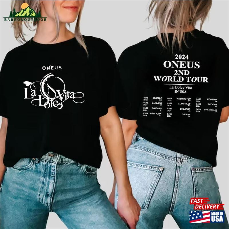 Oneus La Dolce Vita Tour T-Shirt 2Nd World Shirt Album Sweatshirt Hoodie Oneus La Dolce Vita Tour T-Shirt 2Nd World Shirt Album Sweatshirt Hoodie