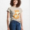 Orange Guitarist Cat Acoustic Guitar Classic T-Shirt Unisex