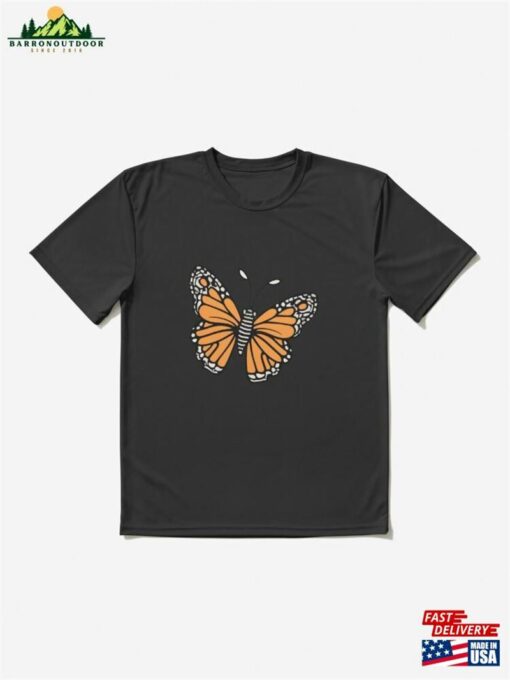 Orange Monarch Butterfly Active T-Shirt Hoodie Sweatshirt