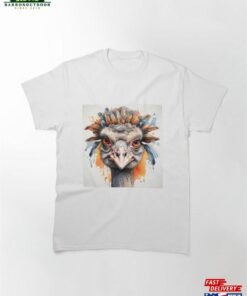 Ostrich Bird Tribal Watercolor Classic T-Shirt Sweatshirt