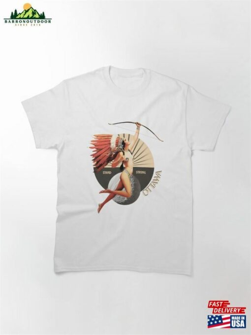 Ottawa 1920’S Art Deco Indian Moon Pin Up Girl Retro Stand Strong Classic T-Shirt Unisex Sweatshirt