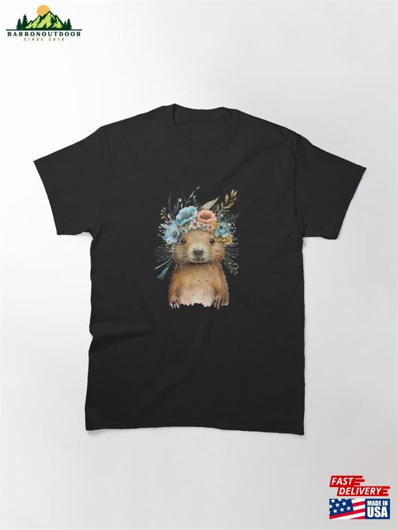 Otter Beaver Muskrat Boho Woodland Animal Floral Classic T-Shirt Sweatshirt Unisex Otter Beaver Muskrat Boho Woodland Animal Floral Classic T-Shirt Sweatshirt Unisex