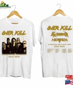 Overkill Exhorder And Heathen 2023 Tour Shirt Scorching The Earth U S Sweatshirt Classic