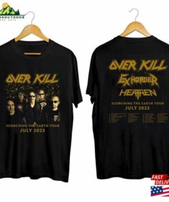 Overkill Exhorder And Heathen 2023 Tour Shirt Scorching The Earth U S Sweatshirt Classic