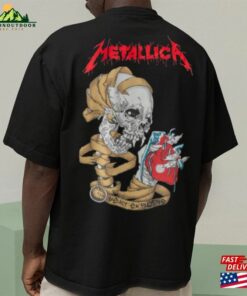 Oversized Unisex Metallica Printed Cotton T-Shirt Sweatshirt