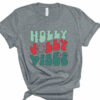 Adult Holly Jolly Vibes Christmas Bella Canvas T-shirt