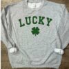 Adult Lucky Clover St. Patrick’s Day Crewneck Sweatshirt