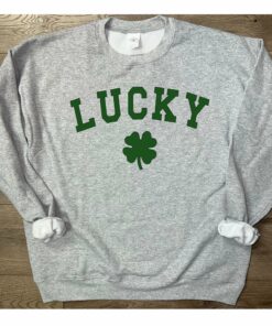 Adult Lucky Clover St. Patrick’s Day Crewneck Sweatshirt