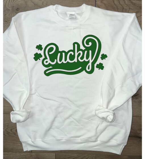 Adult Lucky St. Patrick’s Day Crewneck Sweatshirt