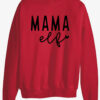 Adult Mama Elf Christmas Crewneck Sweatshirt