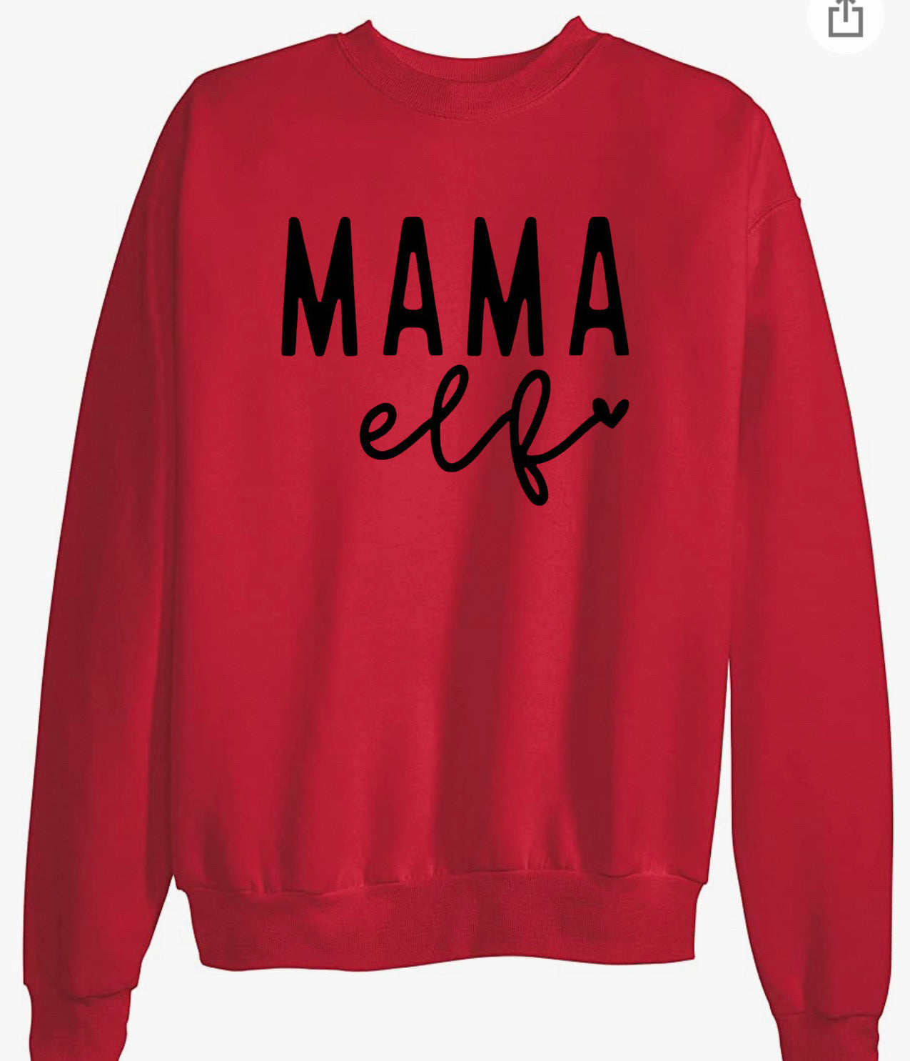 Adult Mama Elf Christmas Crewneck Sweatshirt Adult Mama Elf Christmas Crewneck Sweatshirt