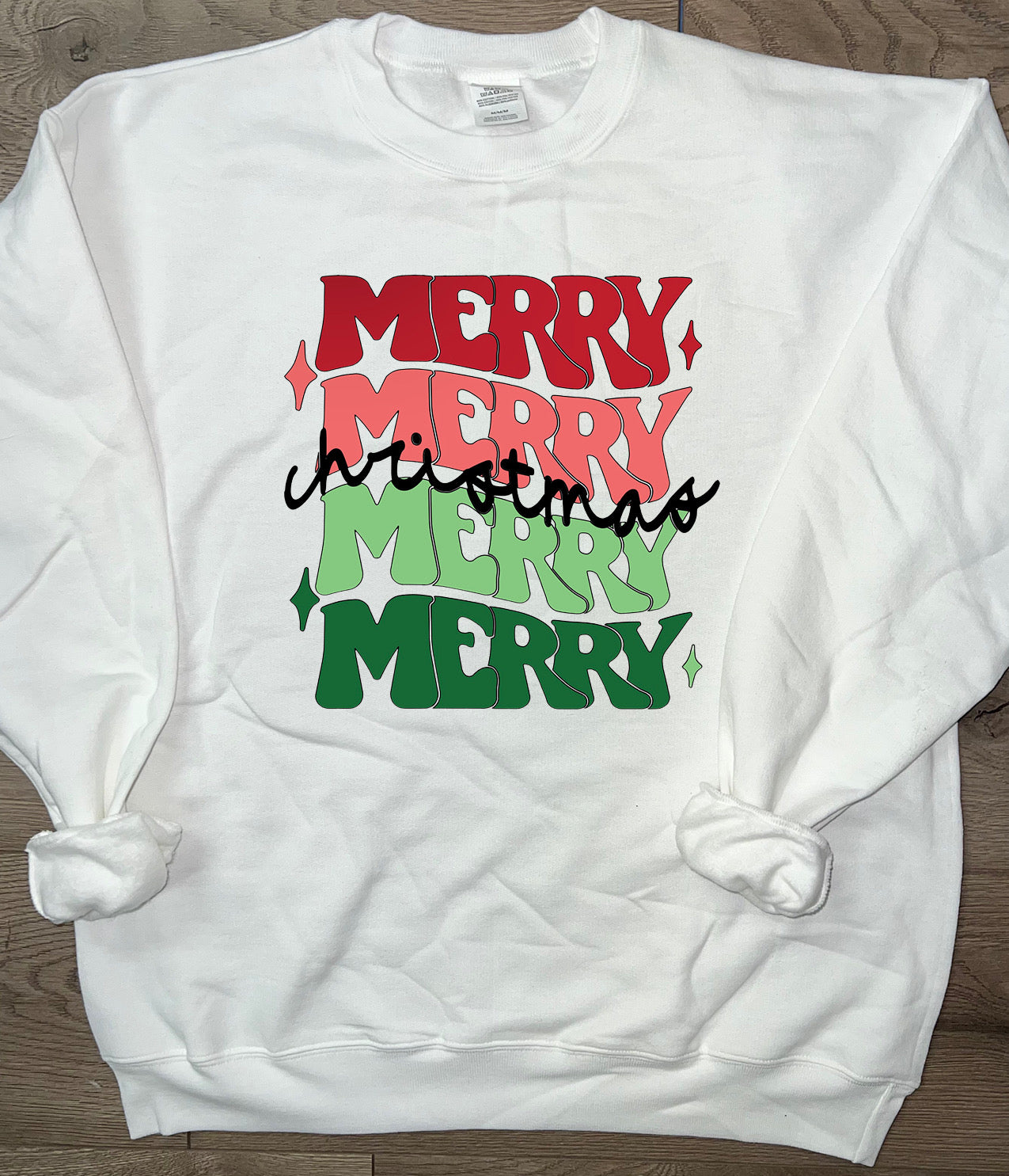 Adult Merry Christmas Bubble Crewneck Sweatshirt Adult Merry Christmas Bubble Crewneck Sweatshirt