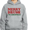 Adult Merry Drunk I’m Christmas Solid Hoodie
