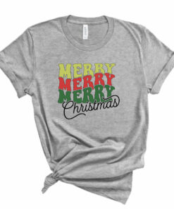 Adult Merry Merry Christmas Bella Canvas T-shirt