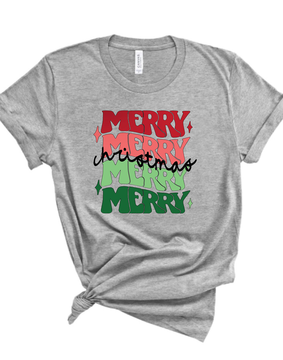 Adult Merry Merry Merry Christmas Bella Canvas T-shirt Adult Merry Merry Merry Christmas Bella Canvas T-shirt