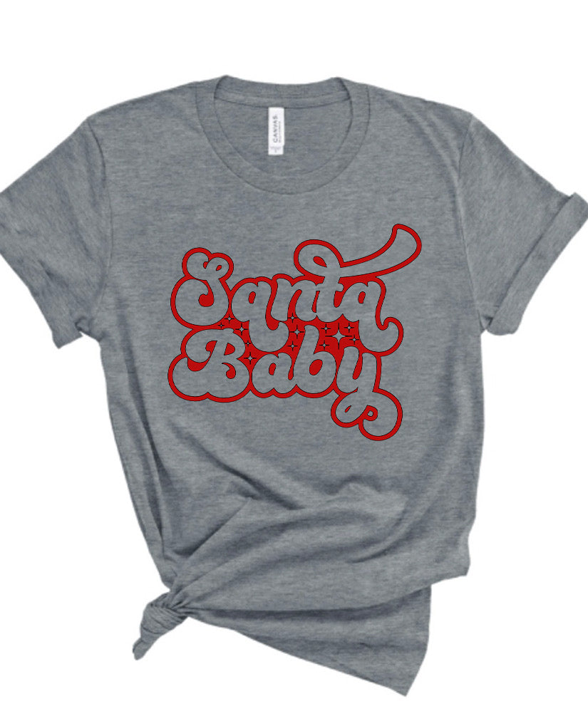 Adult Santa Baby Christmas Bella Canvas T-shirt Adult Santa Baby Christmas Bella Canvas T-shirt