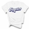 America Outline Stars July 4 Bella Canvas T-shirt