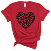 Leopard Heart Valentine’s Day Bella Canvas T-shirt