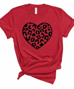 Leopard Heart Valentine’s Day Bella Canvas T-shirt Leopard Heart Valentine’s Day Bella Canvas T-shirt