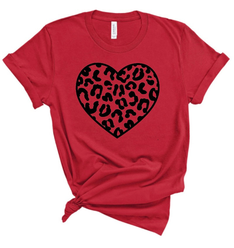 Leopard Heart Valentine’s Day Bella Canvas T-shirt Leopard Heart Valentine’s Day Bella Canvas T-shirt