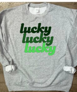 Lucky Lucky Lucky St. Patrick’s Day Crewneck Sweatshirt