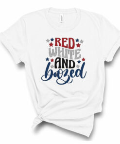 Red, White & Boozed July 4 Bella Canvas T-shirt