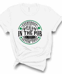 St. Patrick’s Day Everybody in the Club Getting Tipsy Bella Canvas T-shirt