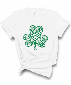 St. Patrick’s Day Leopard Shamrock Bella Canvas T-shirt