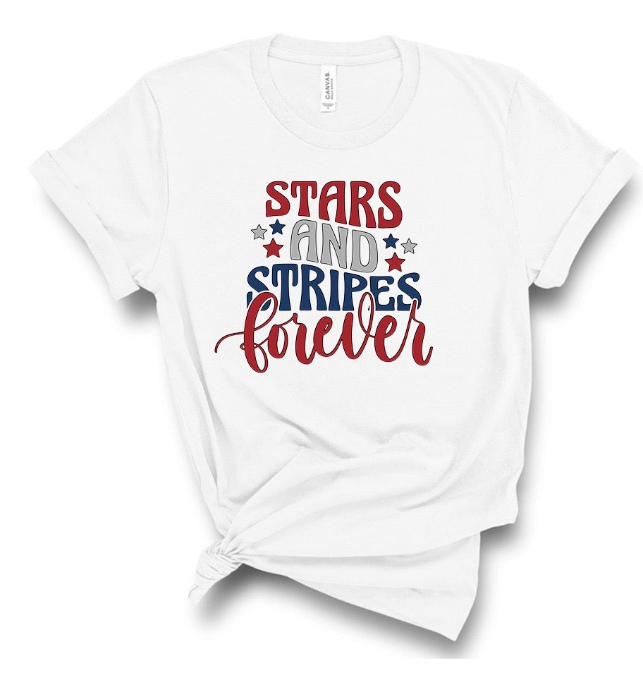 Stars and Stripes Forever July 4 Bella Canvas T-shirt Stars and Stripes Forever July 4 Bella Canvas T-shirt