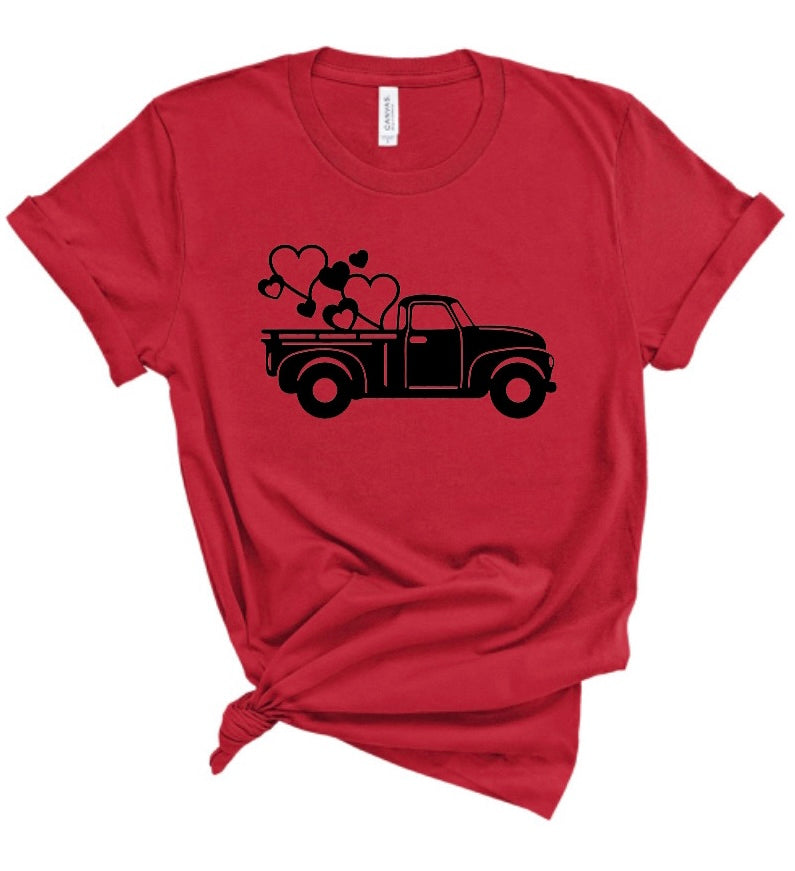 Truck with Hearts Valentine’s Day Bella Canvas T-shirt Truck with Hearts Valentine’s Day Bella Canvas T-shirt