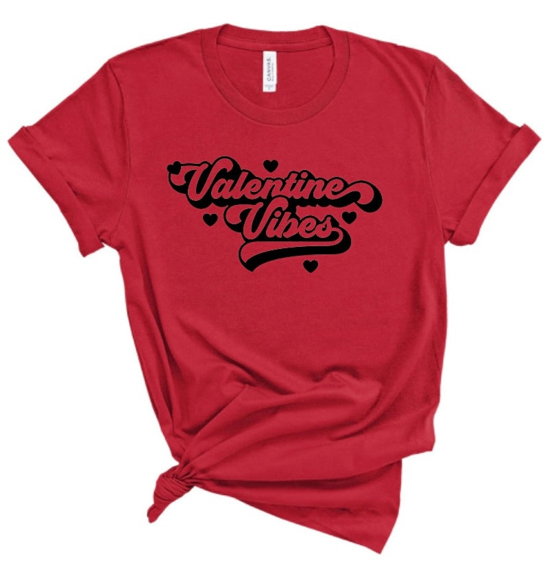 Valentine Vibes Valentine’s Day Bella Canvas T-shirt Valentine Vibes Valentine’s Day Bella Canvas T-shirt