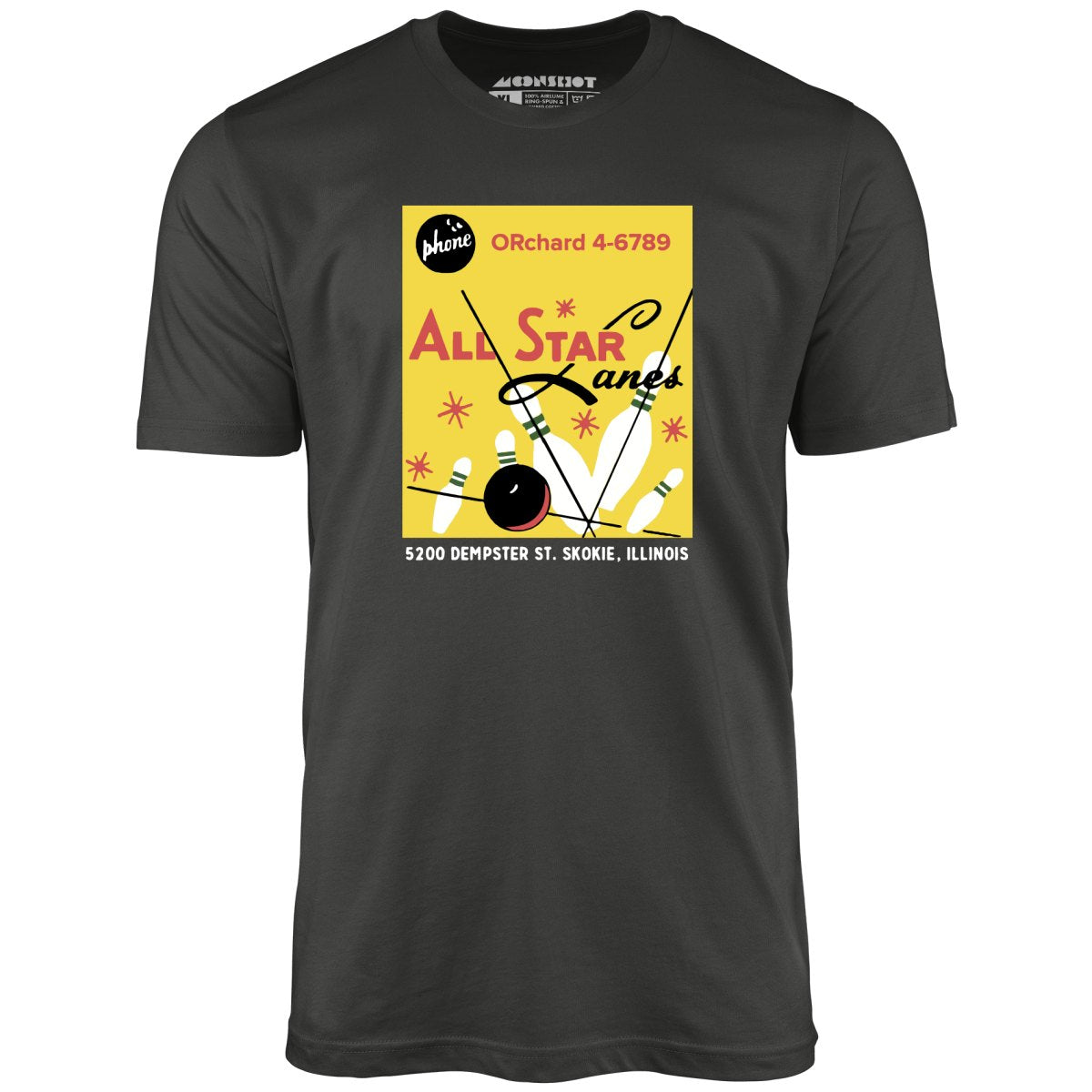 All Star Lanes v2 - St. Skokie, IL - Vintage Bowling Alley - Unisex T-Shirt All Star Lanes v2 - St. Skokie, IL - Vintage Bowling Alley - Unisex T-Shirt