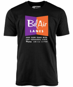 Bel Air Lanes – San Fernando, CA – Vintage Bowling Alley – Unisex T-Shirt Bel Air Lanes – San Fernando, CA – Vintage Bowling Alley – Unisex T-Shirt
