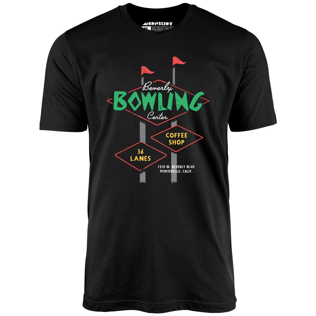 Beverly Bowl - Montebello, CA - Vintage Bowling Alley - Unisex T-Shirt Beverly Bowl - Montebello, CA - Vintage Bowling Alley - Unisex T-Shirt