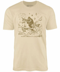 Bigfoot Riding On a Unicorn – Unisex T-Shirt