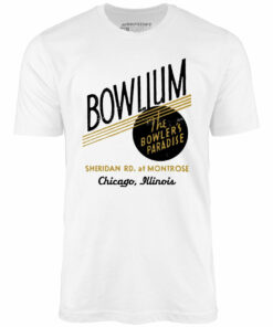 Bowlium – Chicago, IL – Vintage Bowling Alley – Unisex T-Shirt