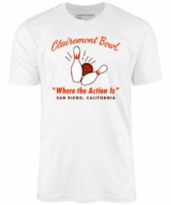 Clairemont Bowl – San Diego, CA – Vintage Bowling Alley – Unisex T-Shirt
