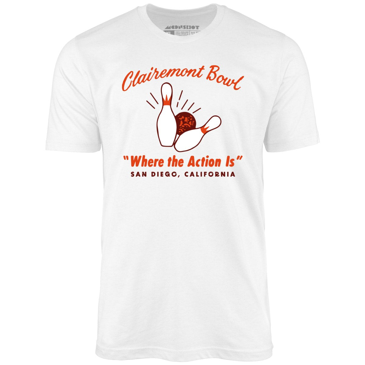 Clairemont Bowl - San Diego, CA - Vintage Bowling Alley - Unisex T-Shirt Clairemont Bowl - San Diego, CA - Vintage Bowling Alley - Unisex T-Shirt