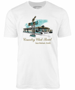 Country Club Bowl – San Rafael, CA – Vintage Bowling Alley – Unisex T-Shirt