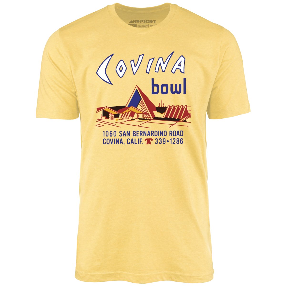 Covina Bowl - Covina, CA - Vintage Bowling Alley - Unisex T-Shirt Covina Bowl - Covina, CA - Vintage Bowling Alley - Unisex T-Shirt