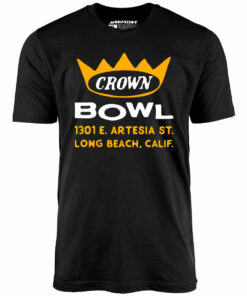 Crown Bowl – Long Beach, CA – Vintage Bowling Alley – Unisex T-Shirt