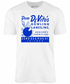 Dom DeVito’s – Chicago, IL – Vintage Bowling Alley – Unisex T-Shirt